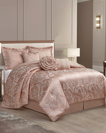 Alameda 7 Piece Comforter Set Blush