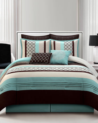 Avalon Geometric Jacquard 8-Piece Comforter Set