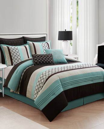 Avalon Geometric Jacquard 8-Piece Comforter Set