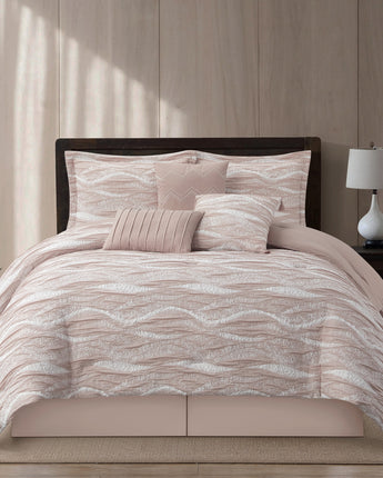 Achava 7 Piece Jacquard Comforter Set