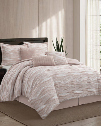 Achava 7 Piece Jacquard Comforter Set