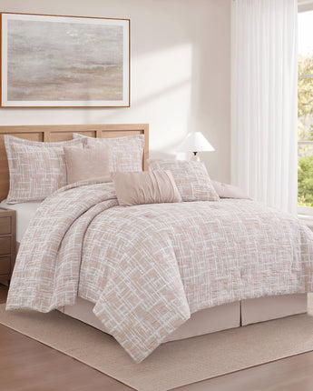Cheyne 7 Piece Jacquard Comforter Set