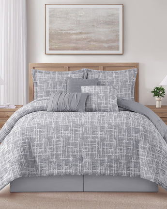 Cheyne 7 Piece Jacquard Comforter Set