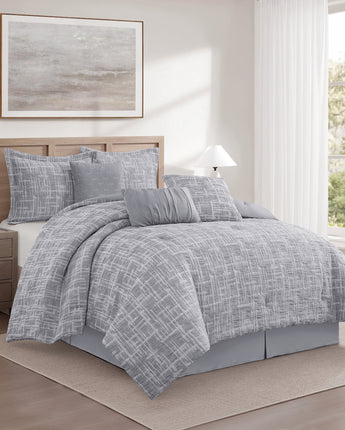 Cheyne 7 Piece Jacquard Comforter Set