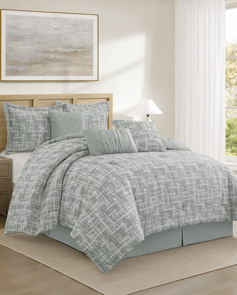 Cheyne 7 Piece Jacquard Comforter Set