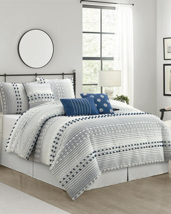 Clarion Striped 7 Piece Comforter Set