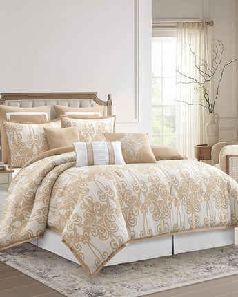 Dilona 9 Piece Scroll Comforter Set