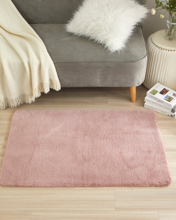 Emaline-Faux Rabbit Fur Rug, 30" x 46"