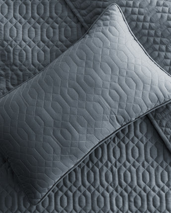 Eloise 4 Pieces Geometric Cotton Quilt Set