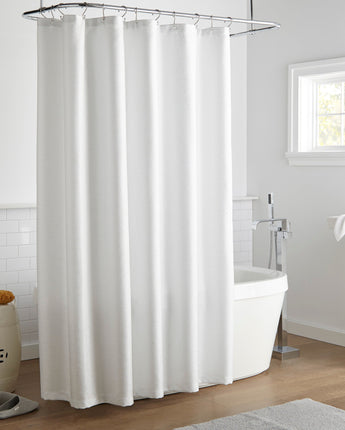 Freda Metallic Buttonhole Top Shower Curtain