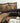 Helda Flocked 7-Piece Comforter Set, Brown