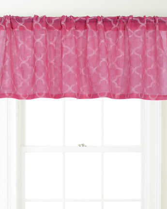 Jess Rod Pocket Embroidered Sheer Curtain Valance