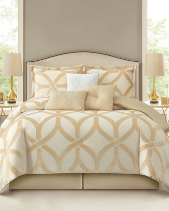 Keaton 7 Pieces Jacquard Comforter Set
