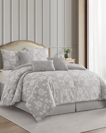 Landy 7 Pieces Jacquard Comforter Set