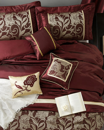 Mollybee 9 Piece Floral Comforter Set