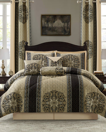 Myhand 9 Piece Damask Comforter Set
