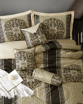 Myhand 9 Piece Damask Comforter Set