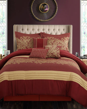 Margret 7 Piece Damask Comforter Set