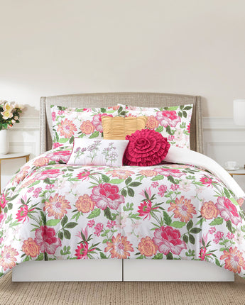 Meliora 7 Pieces Floral Microfiber Print Comforter Set