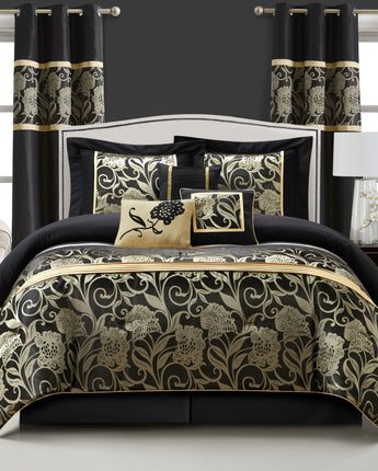 Mollybee 9 Piece Floral Comforter Set