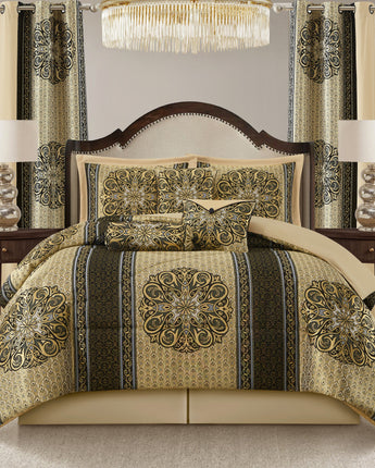 Myhand 9 Piece Damask Comforter Set