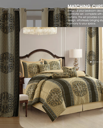 Myhand 9 Piece Damask Comforter Set