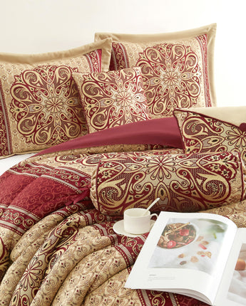 Myhand 7 Piece Damask Comforter Set