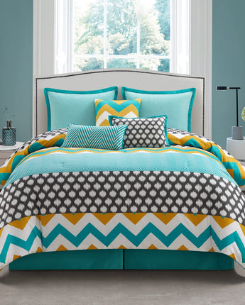 Nolan 7 Piece Reversible Comforter Set