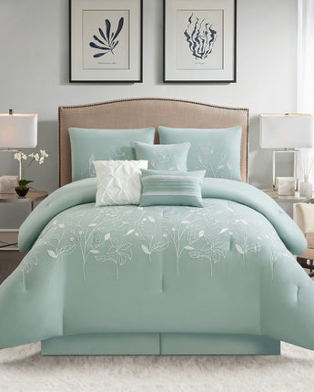 Safina 7 Piece Floral Comforter Set