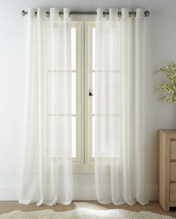 Sanara Sheer Grommet Window Curtains Set of 2