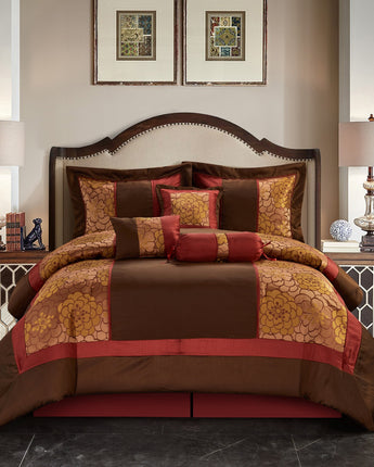 Sibyl Faux Silk 7-Piece Comforter Set