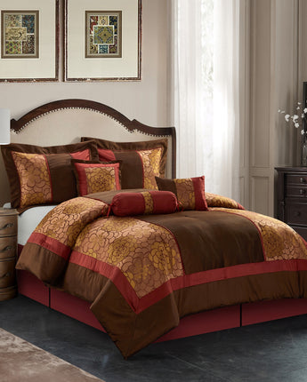 Sibyl Faux Silk 7-Piece Comforter Set