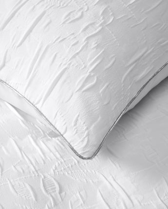 Slavia 7 Piece Leaves Comforter Set White