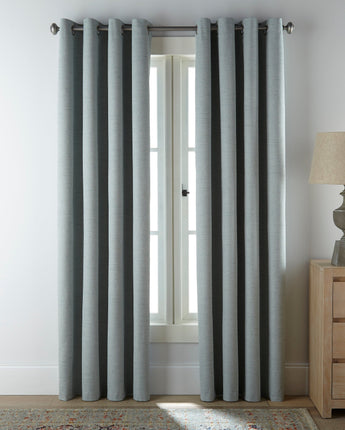 Tavria Basketweave Blackout Grommet Curtains Set of 2