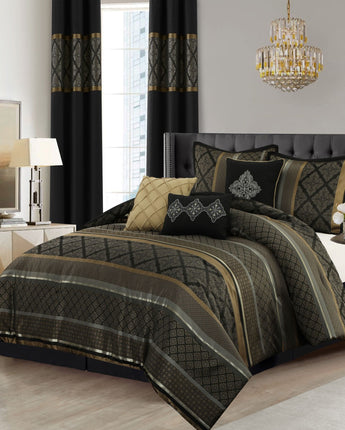 Tefia Jacquard 9 Piece Comforter Set