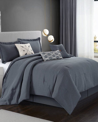 Arven 7 Piece Comforter Set Gray