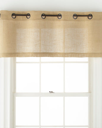Burlap Grommet Top Curtain Valance