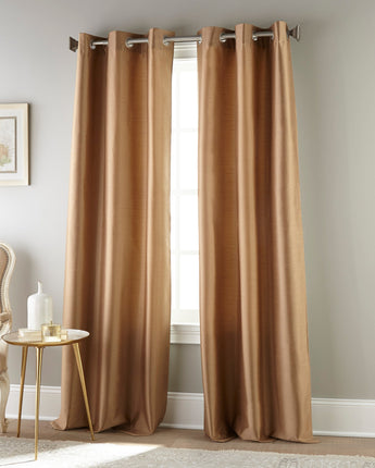 Brooke Solid Room Blackout Thermal Grommet Curtains (Set of 2)