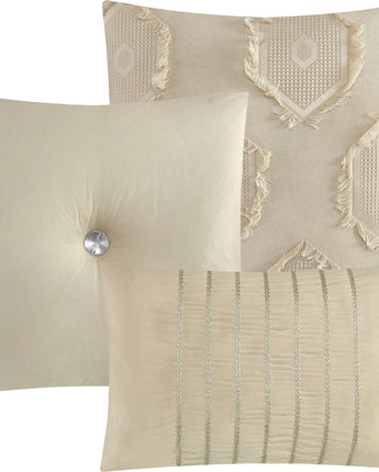 Faust Clipped Jacquard 7 Piece Comforter Set