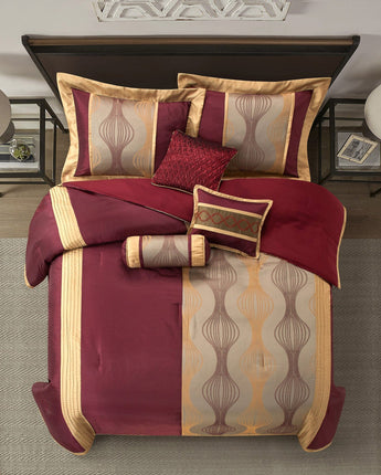 Kath Abstract Jacquard 7-Piece Comforter Set