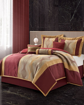 Kath Abstract Jacquard 7-Piece Comforter Set