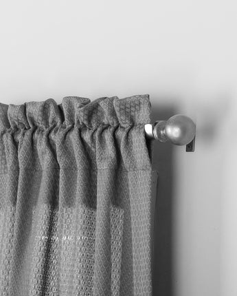 Lada Light Filtering Rod Pocket Curtain Panel Set, Grey
