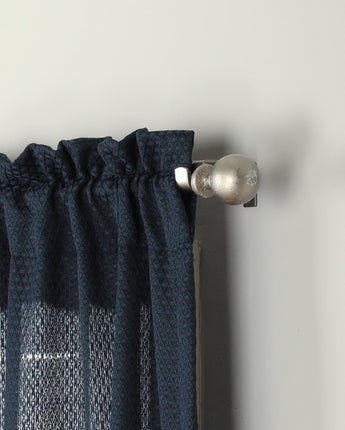 Lada Light Filtering Rod Pocket Curtain Panel Set, Navy
