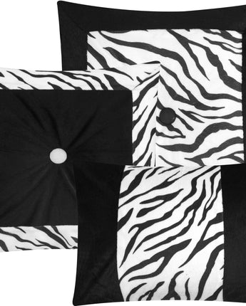 Mali 7-Piece Comforter Set, Black, Abstract