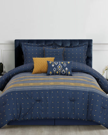 Minerva Geometric 7 Piece Comforter Set