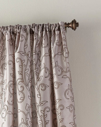 Riley Room Darkening Semi-Sheer Single Rod Pocket Curtain Panel, Purple