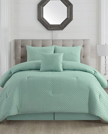 Antonio 5 Piece Comforter Set, Mint