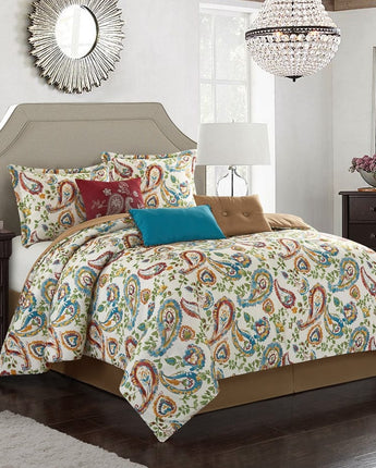 Autumn Paisley 7-Piece Comforter Set, Multi-Color