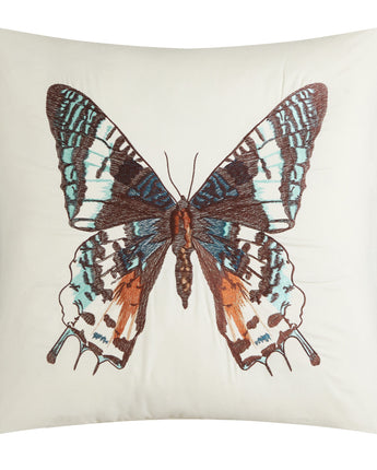 Butterfly 7-Piece Comforter Set, Brown, Abstract