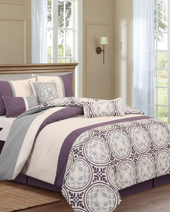 Camila 7-Piece Geometric Comforter Set